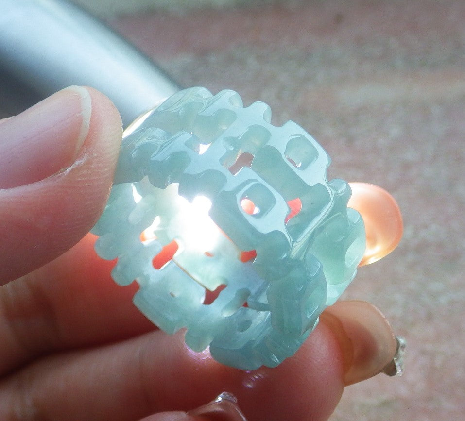 Certified Hand Carved Natural A Jade jadeite 3 item