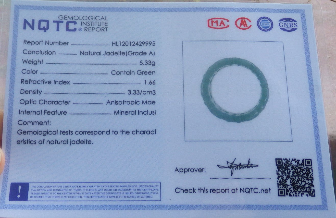 Certified Hand Carved Natural A Jade jadeite 3 item