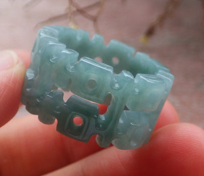 Certified Hand Carved Natural A Jade jadeite 3 item