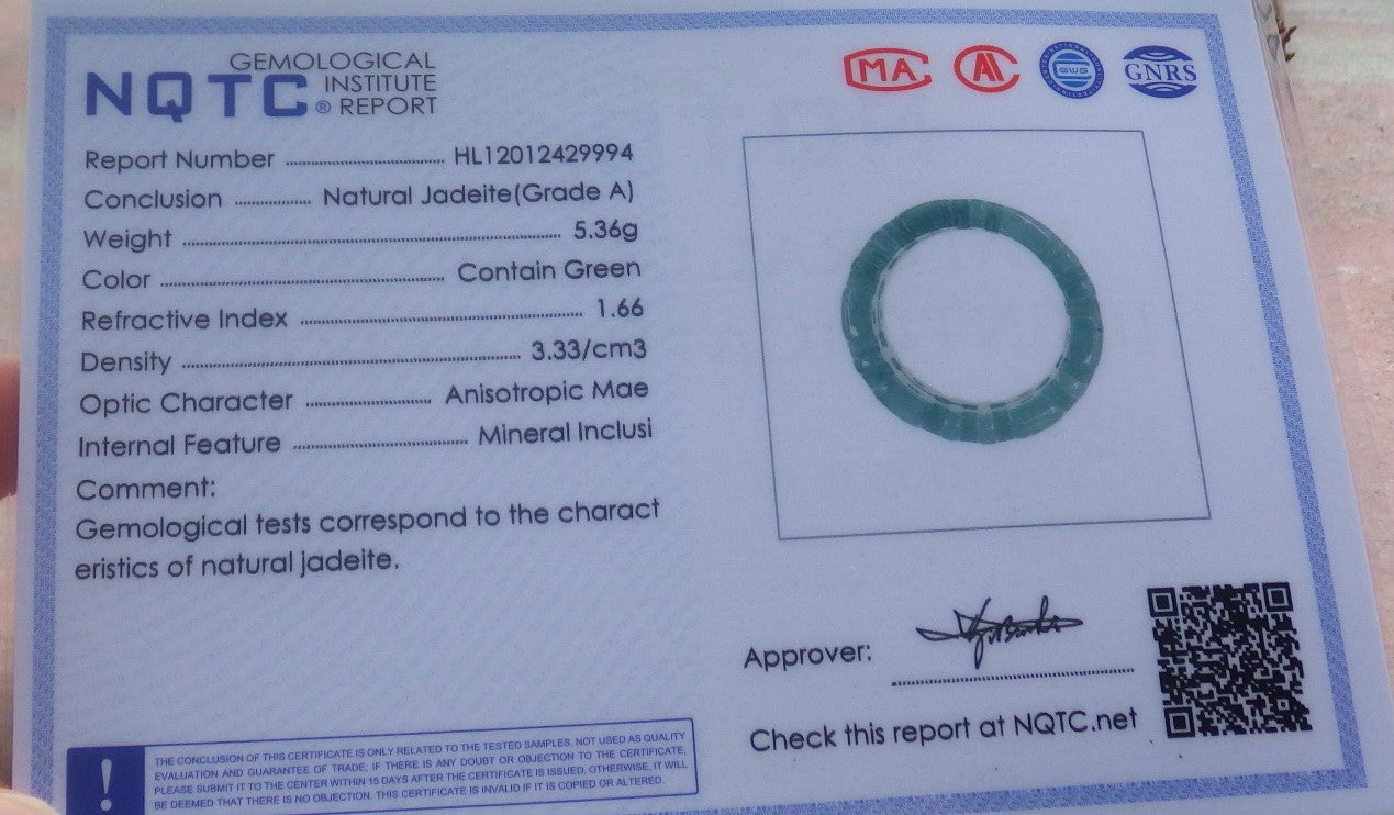 Certified Hand Carved Natural A Jade jadeite 3 item