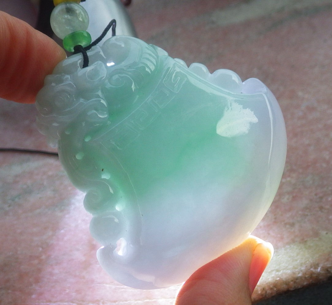 Certified Hand Carved Green Natural Burma A JADE Jadeite 10 PCS