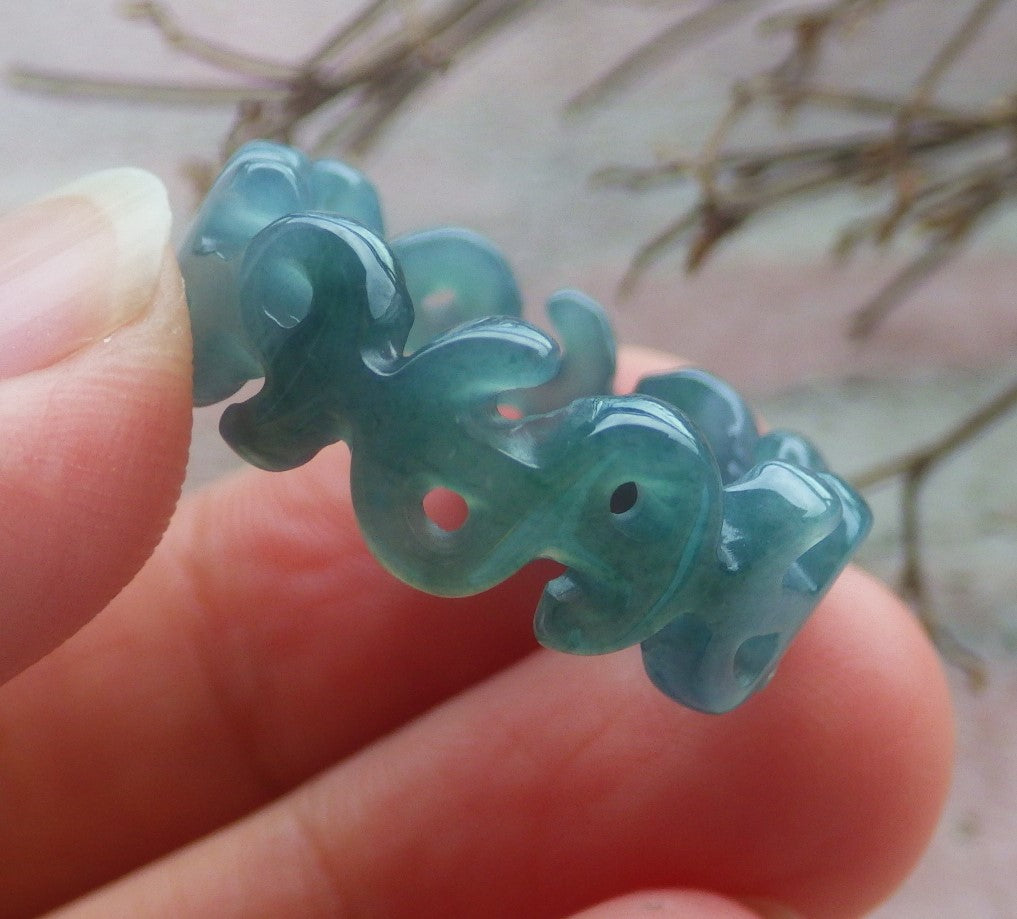 Certified Hand Carved Natural Myanmar Burma Grade A Jade jadeite Money Sign Circle Ring US 9