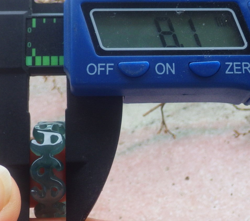 Certified Hand Carved Natural Myanmar Burma Grade A Jade jadeite Money Sign Circle Ring US 9