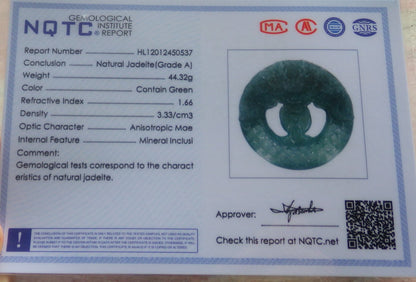 Certified Hand Carved Natural Myanmar Burma A Jade Jadeite Dragon Buddha God Pendant Necklace