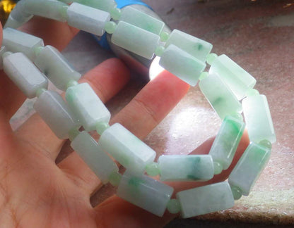 Certified Hand Carved Green Natural Burma A Jade Jadeite 3 pcs