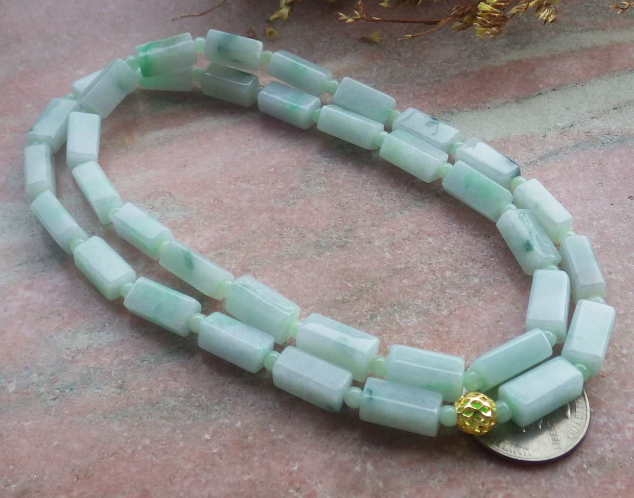 Certified Hand Carved Green Natural Burma A Jade Jadeite 3 pcs