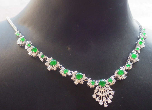 Certified Sterling Silver 925 Natural Myanmar Burma Grade A Hand Carved Jade Jadeite Icy Green Cabochon Pendant Necklace