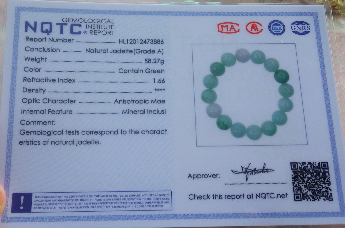2 pcs Certified Hand Carved Natural Myanmar Burma A Jade Jadeite Circle Bead Beads Bracelet