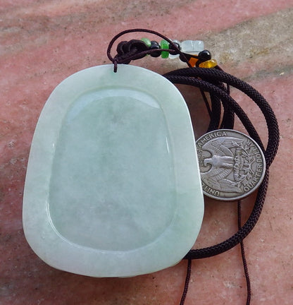 Certified Hand Carved Green Natural Myanmar Burma A Jade Jadeite Bird Flower Pendant Necklace